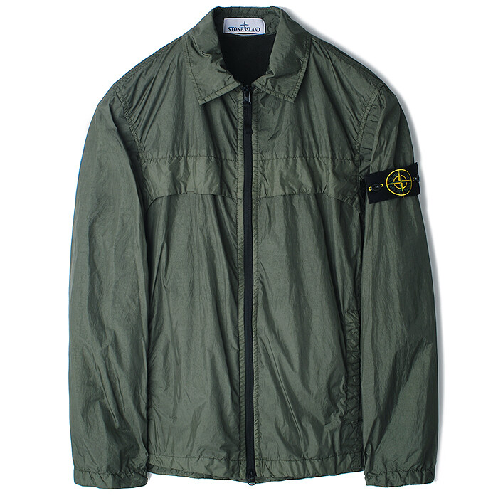 24SS 스톤 크링클랩스 오버셔츠 카키그린 801510522 V0059 - Stone Island