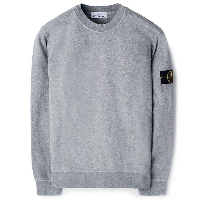 24SS 스톤 와펜 라운드 맨투맨 멜란지그레이 801563051 A0M64 - Stone Island
