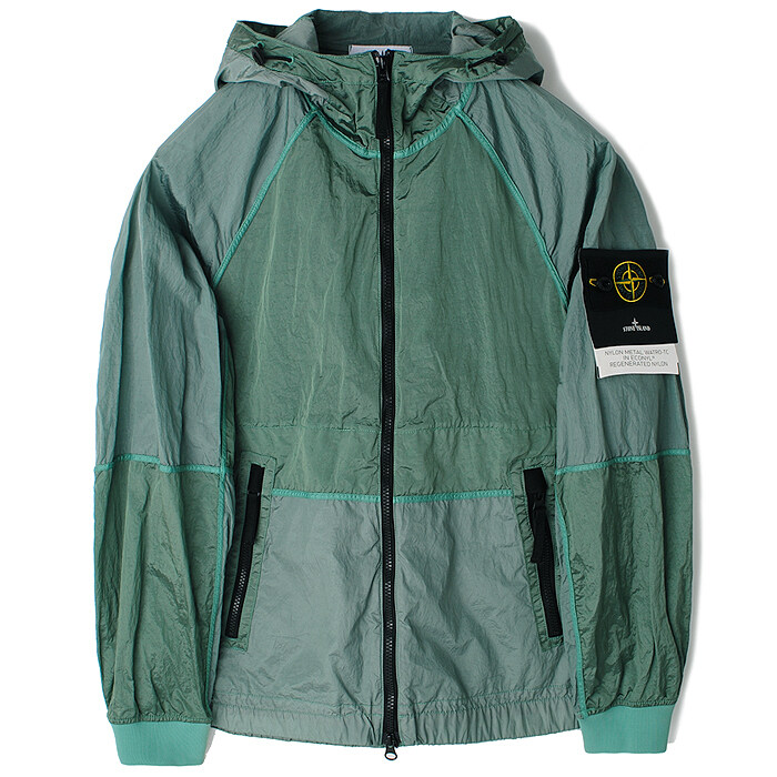 24SS 스톤 나일론메탈 후드 바람막이 그린 801542020 V0052 - Stone Island