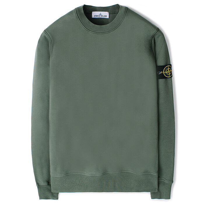 24SS 스톤 와펜 라운드 맨투맨 카키그린 801563051 V0059 - Stone Island