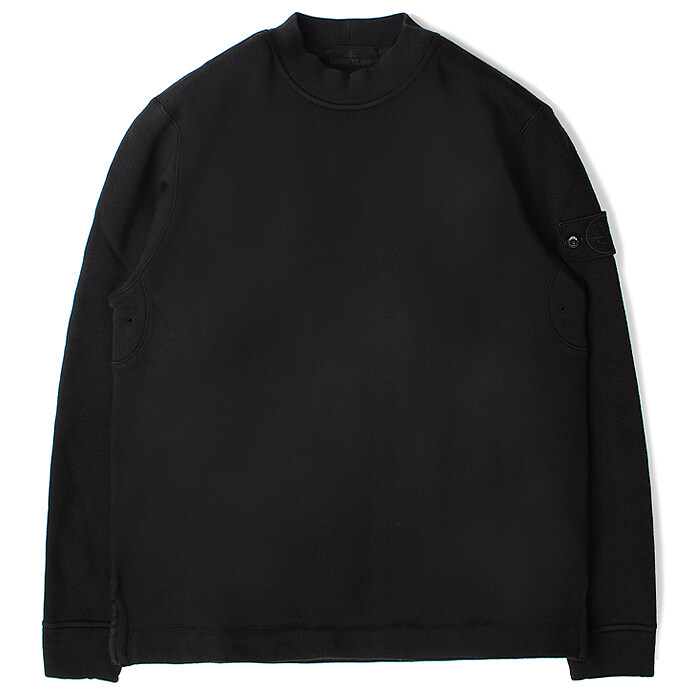 23FW 스톤 고스트피스 맨투맨 블랙 7915633F3 V0029 - Stone Island