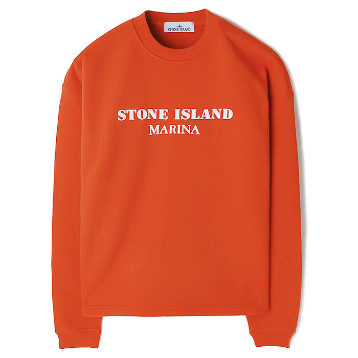 23FW 스톤 마리나 로고 맨투맨 오렌지 7915671X6 V0037 - Stone Island