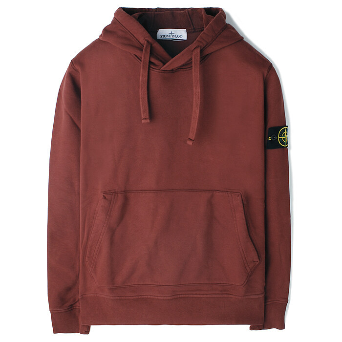 23FW 스톤 와펜 후드 맨투맨 브릭레드 791564151 V0077 - Stone Island