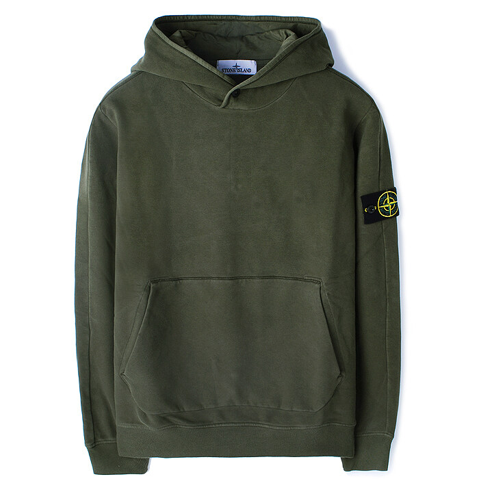 23FW 스톤 기모 후드 맨투맨 카키 791561252 V0058 - Stone Island