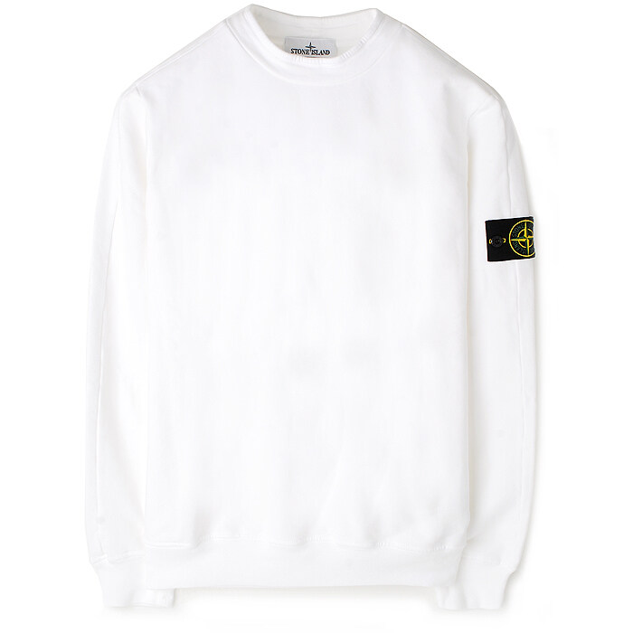 23FW 스톤 기모 와펜 맨투맨 화이트 791561352 V0001 - Stone Island