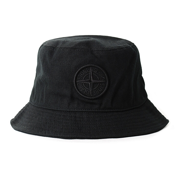 23FW 스톤 로고 자수 버킷햇 블랙 791599475 V0029 - Stone Island