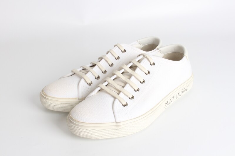 생로랑 캔버스 스무스 레터 말리부 스니커즈 화이트 41(260) - Saint Laurent