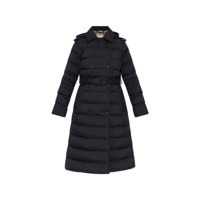 버버리 롱 나일론 후드 푸퍼 롱패딩 자켓 블랙 8110316 - Burberry