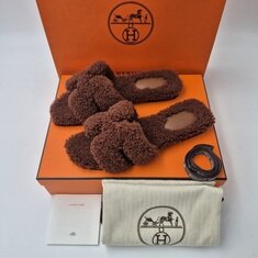 에르메스 오란 샌들 양털 시어링 여성 슬리퍼 H212178ZH 썸네일 5