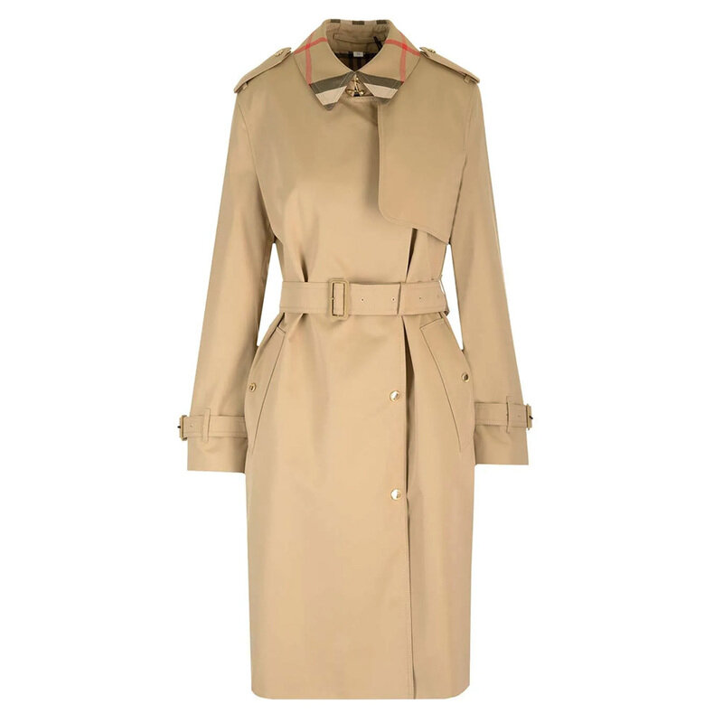 버버리 25FW SANDRIDGE 체크 트렌치코트 허니 8115484 - Burberry