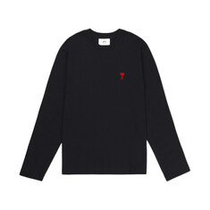 아미 25FW 남성 스몰 하트 로고 롱슬리브 블랙 BFUTS235 724 001 썸네일 1