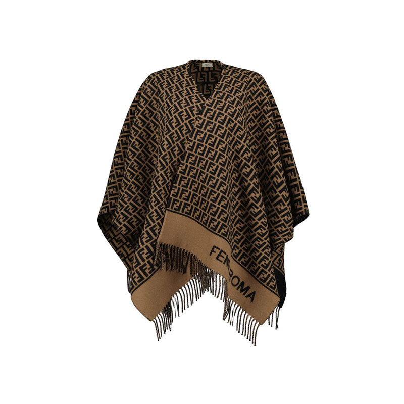 25FW FF 캐시미어 케이프 브라운 FXX723 AQCW F0QE1 - Fendi