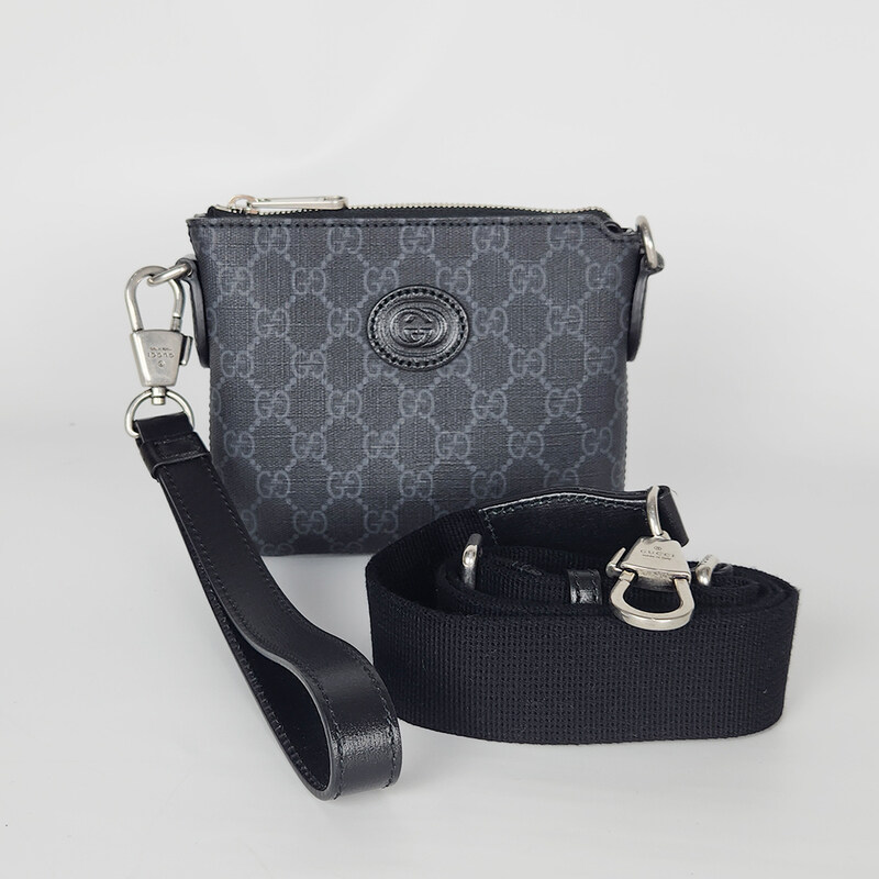 구찌 블랙GG 파우치 겸 미니 723306 공용 크로스백 924504405 - Gucci