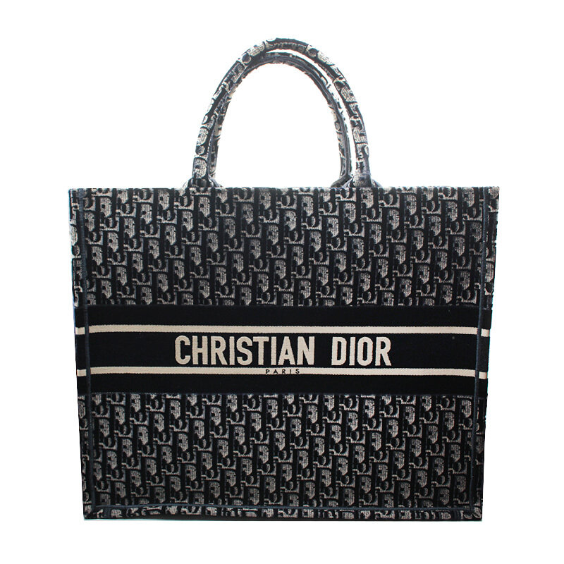 디올 블랙 오블리크 데보레 북토트 라지 - Christian Dior