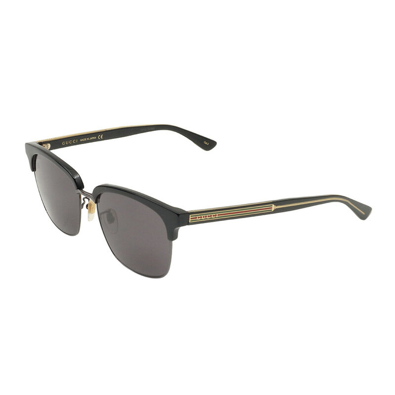 구찌 블랙 금장 프레임 WEB 장식 선글라스 GG0382S / 541392 - Gucci