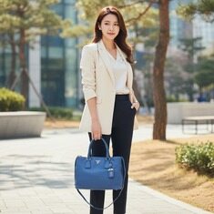 프라다 비텔로 다이노 토트백 겸 숄더백 블루 BN2794 썸네일 8