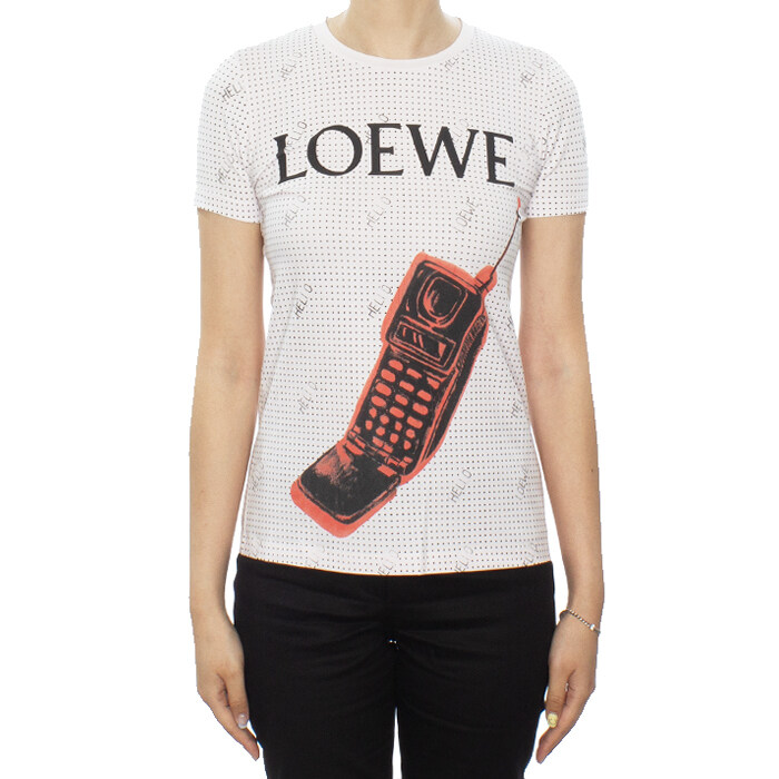 로에베 프린팅 반팔 티셔츠 여성 S6189251CR - Loewe