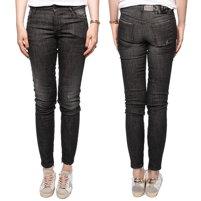 디스퀘어드2 여성 블랙 미디움 웨스트 스키니진 S72LA0918 - Dsquared2