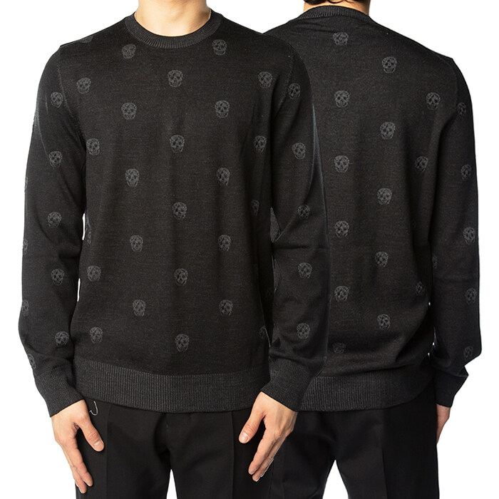알렉산더맥퀸 남성 스컬 자수 울 니트 603247 Q1ALQ 1053 - Alexander McQueen