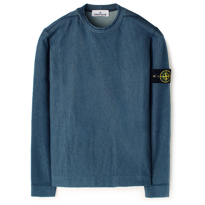 23SS 스톤 와펜 골지 롱슬리브 다크블루 781565656 V0024 - Stone Island