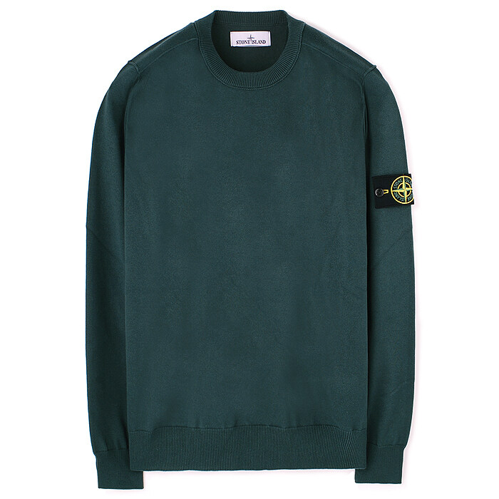 23SS 스톤 와펜 시보리 면 니트 다크그린 1015540B2 V0053 - Stone Island