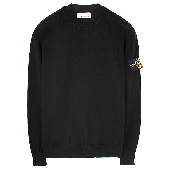 23SS 스톤 와펜 시보리 면 니트 블랙 1015540B2 A0029 - Stone Island
