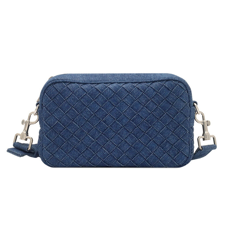 보테가베네타 인디고 블루 데님 은장 스몰 인트레치아토 숄더백 (내장칩) / 755353 - Bottega Veneta