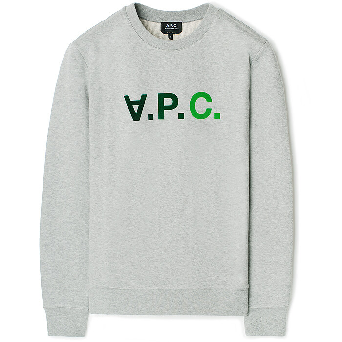 22SS 아페쎄 VPC 맨투맨 그린그레이 COECQ H27717 KAA - A.P.C.
