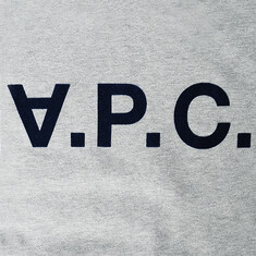 22SS 아페쎄 VPC 벨벳로고 맨투맨 그레이 COECQ H27378 PLA 썸네일 3