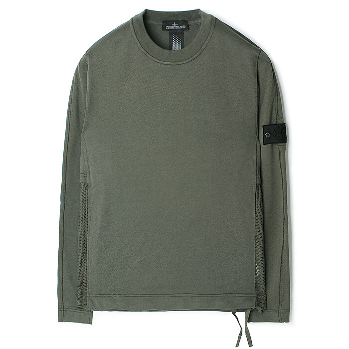 22SS 스톤 쉐도우 메쉬 맨투맨 카키 761960319 V0068 - Stone Island