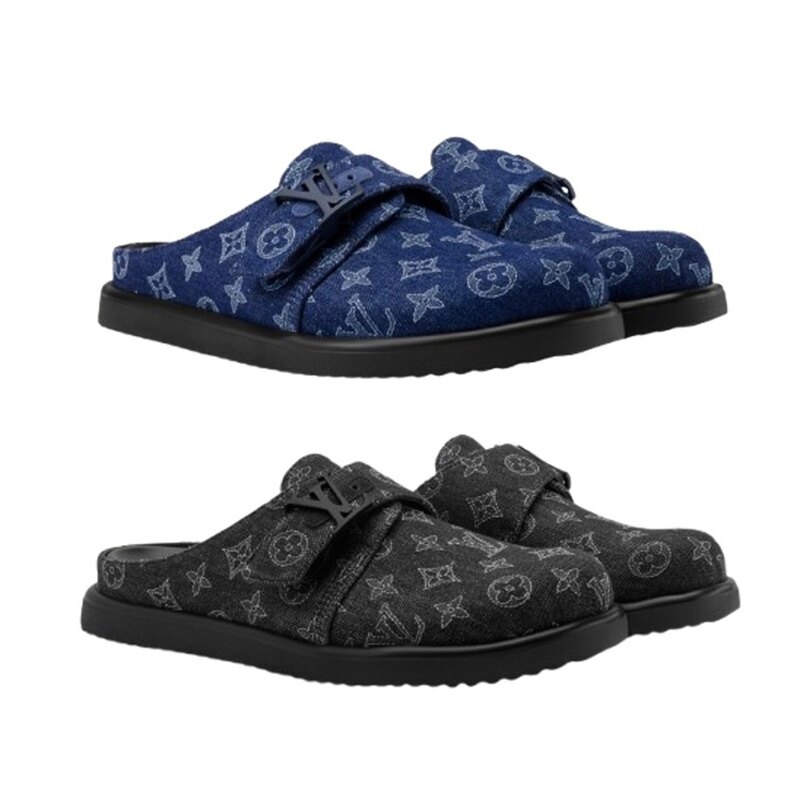 [국내백화점] 루이비통 남자 남성 데님 LV 이지 뮬 슬리퍼 1AIXDM - Louis Vuitton