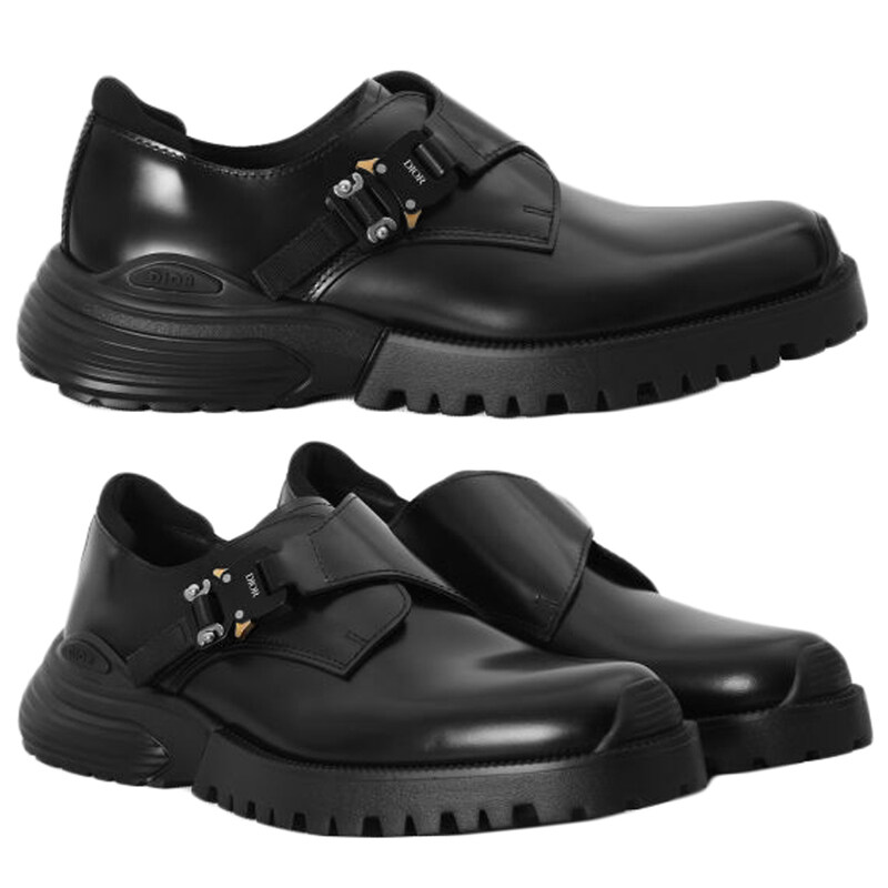 25SS 버클 컴뱃 몽크 더비 슈즈 블랙 3DE393ZJQ 900 - Christian Dior
