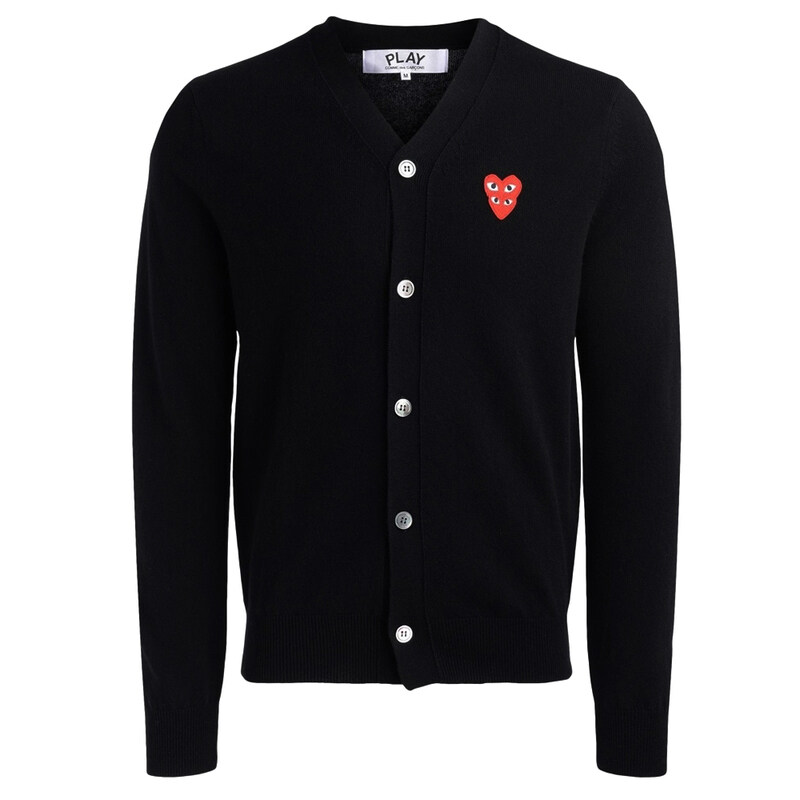 23FW 더블 레드 와펜 브이넥 가디건 AZ-N076-051-1 - Comme des Garcons
