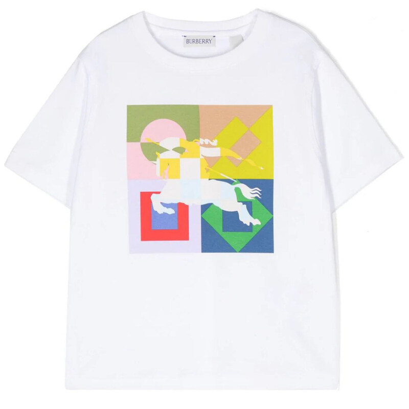 24SS 키즈 그래픽 로고 프린팅 티셔츠 화이트 8079789 - Burberry