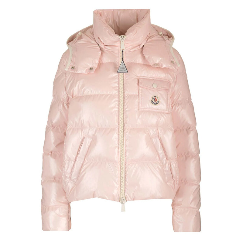 24SS ANDRO 로고 패치 패딩 핑크 1A000 02 597EU 519 - Moncler