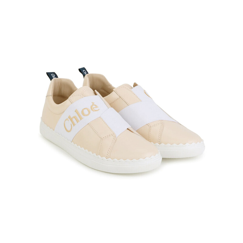 22SS 키즈 여성 로고 자수 슬립온 C19147K 45F - Chloe