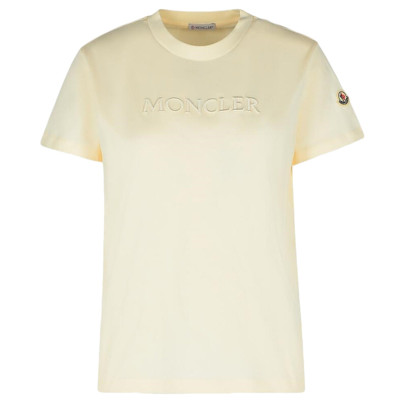 25SS 로고 패치 티셔츠 아이보리 8C000 08 89AUO 037 - Moncler