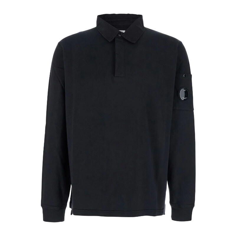 25FW 라이트 폴로 긴팔 티셔츠 블랙 19CMSS100A 002246G 999 - CP company