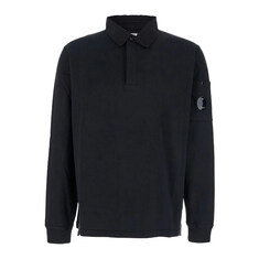 25FW 라이트 폴로 긴팔 티셔츠 블랙 19CMSS100A 002246G 999 썸네일 1