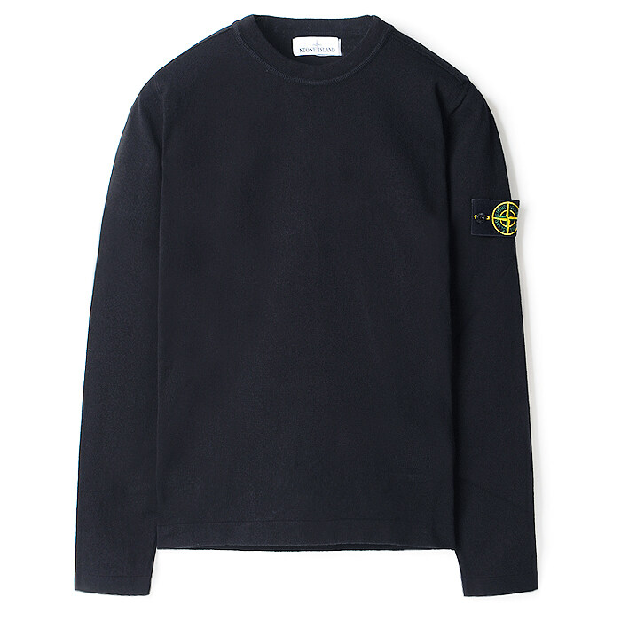 21SS 스톤 와펜 라운드 면니트 다크네이비 7415532B9 V0020 - Stone Island