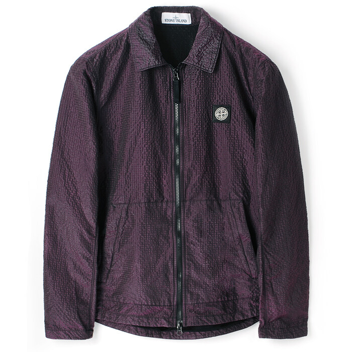 20FW 스톤 가슴패치 집업 오버셔츠 보라 731511534 V0129 - Stone Island