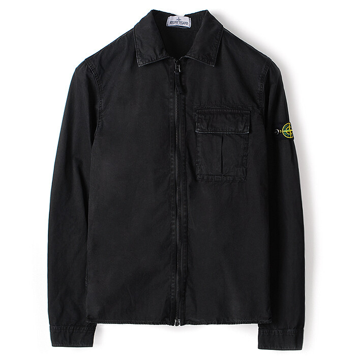 20FW 스톤주니어 셔츠형자켓 블랙 731610203 V0129 10A12A - Stone Island