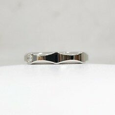 [럭스유] 불가리 다이아 1P 인피니토 웨딩밴드 링 18K 화이트골드 48호 썸네일 1