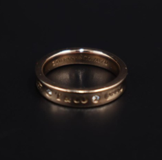Tiffany&Co(티파니) 18K 로즈 골드 티파니 1837™ 2P 다이아 네로우 링 11.5호 썸네일 2