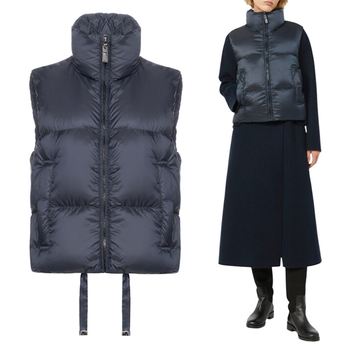 막스마라 SEISMALL 008 세이스몰 패딩 조끼 다크네이비 - Max Mara
