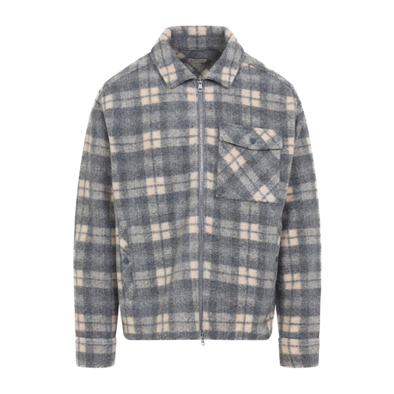 25FW 플란넬 체크 울 자켓 그레이 2F000 19 89B55 F09 - Moncler