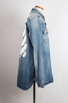 오프화이트 빈티지 데님 셔츠 중청 M(95) 썸네일 2