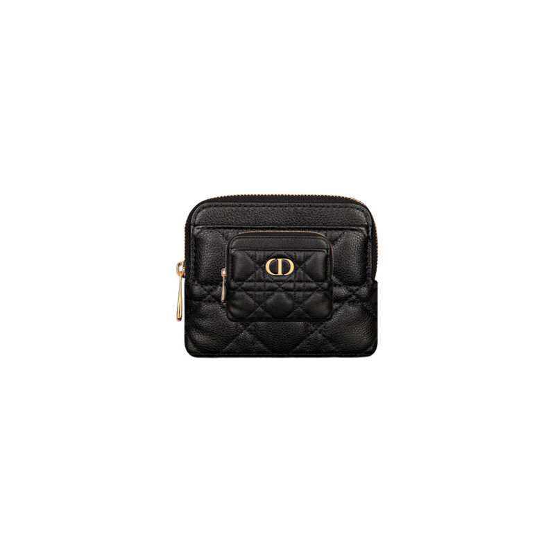 디올 카로 지갑 라벤더 까나쥬 여성 반지갑 블랙 S5177UWHC M900 - Christian Dior
