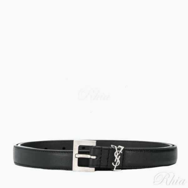 생로랑 모노그램 로고 벨트 612616 BRM0E 1000 - Saint Laurent
