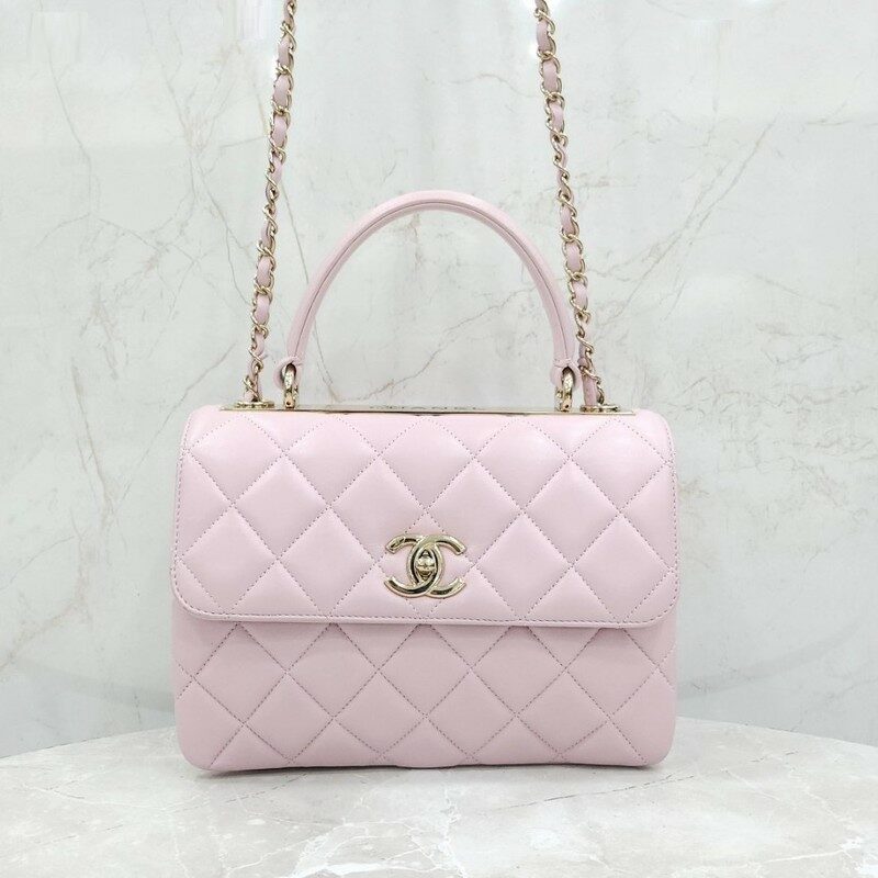 [럭스유] 샤넬 핑크 트렌디CC 램스킨 체인 숄더백 스몰 금장 31번대 A92236 - Chanel